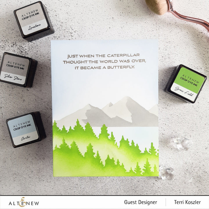 Stencil Mountain Scene Stencil