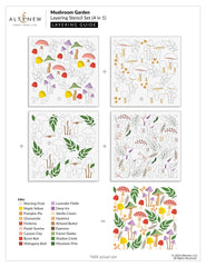 Stencil Mushroom Garden Layering Stencil Set (4 in 1)