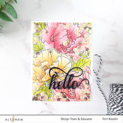 Stencil Oriental Poppy Simple Coloring Stencil Set (4 in 1)