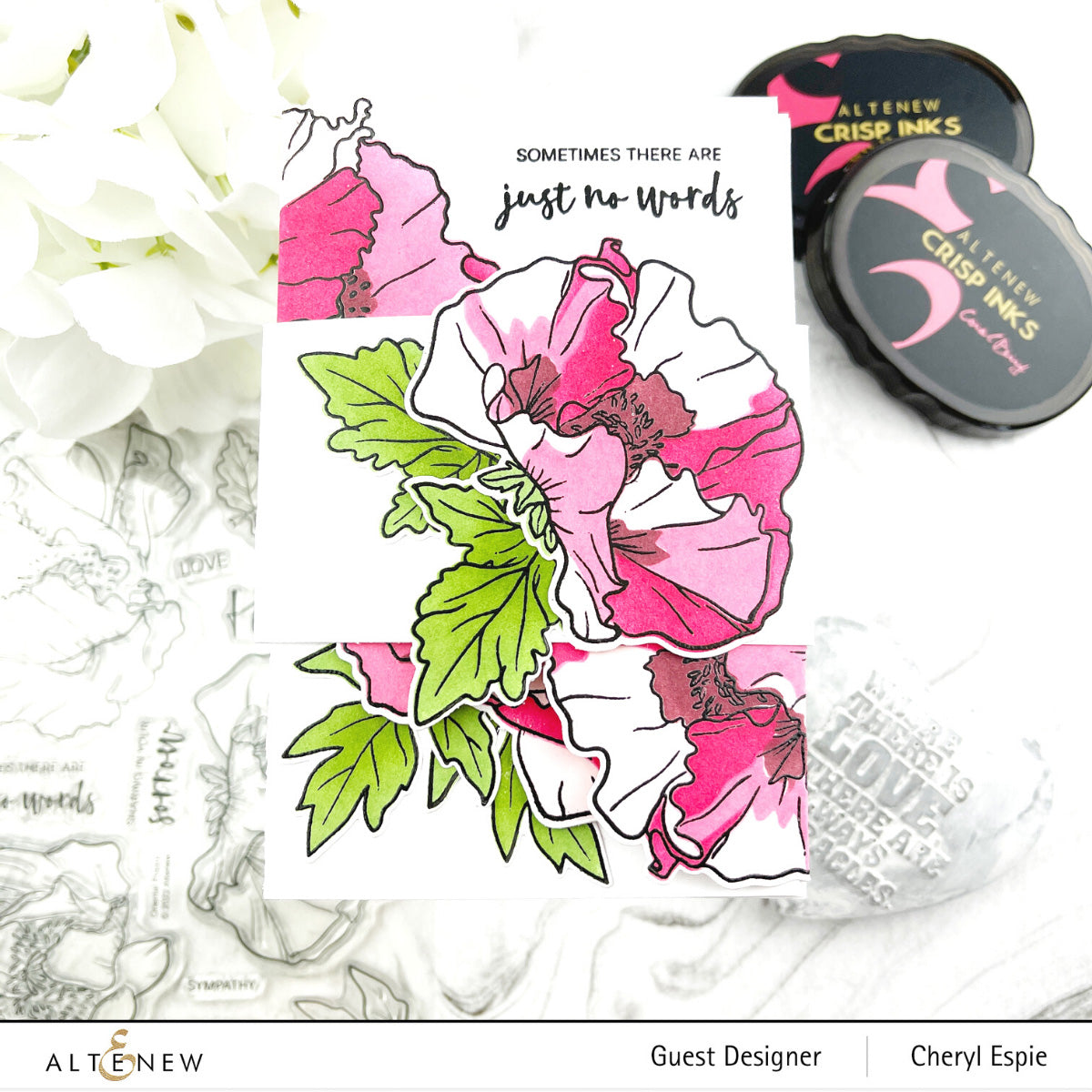 Stencil Oriental Poppy Simple Coloring Stencil Set (4 in 1)