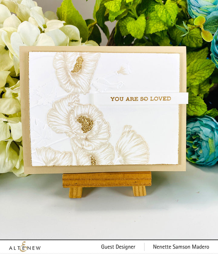 Stencil Oriental Poppy Simple Coloring Stencil Set (4 in 1)