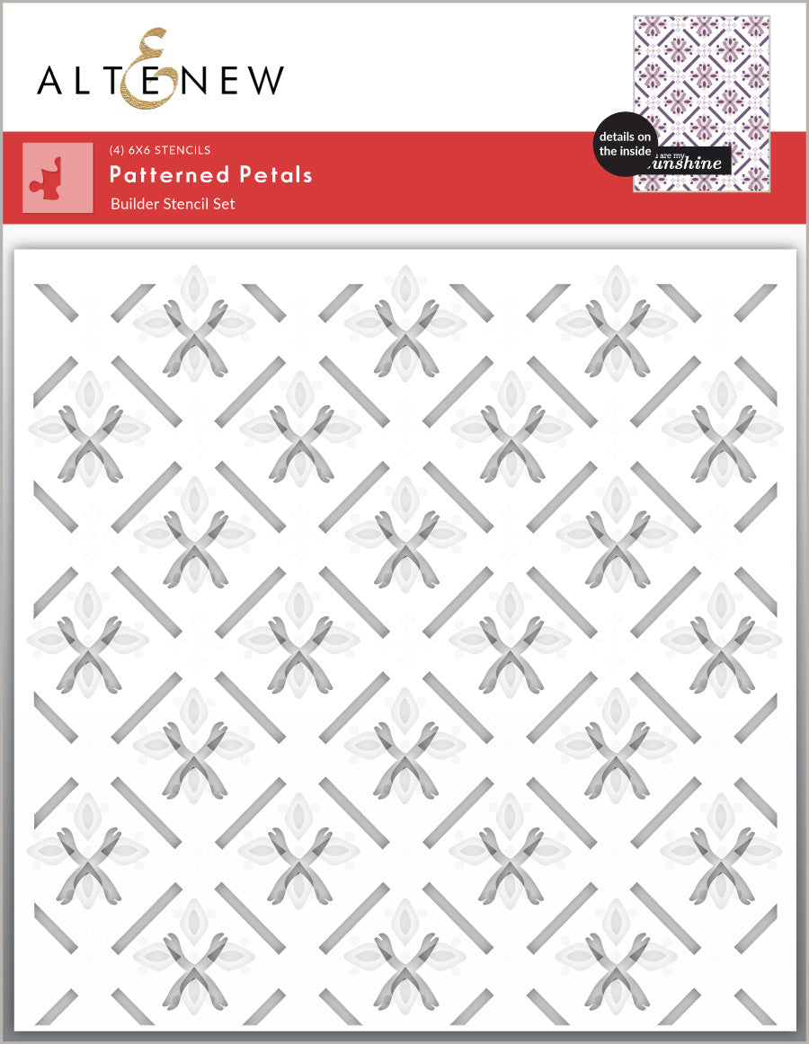 Stencil Patterned Petals Stencil Set (4 in 1)