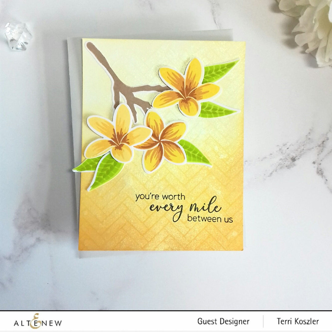 Stencil Playful Plumeria Mask Stencil