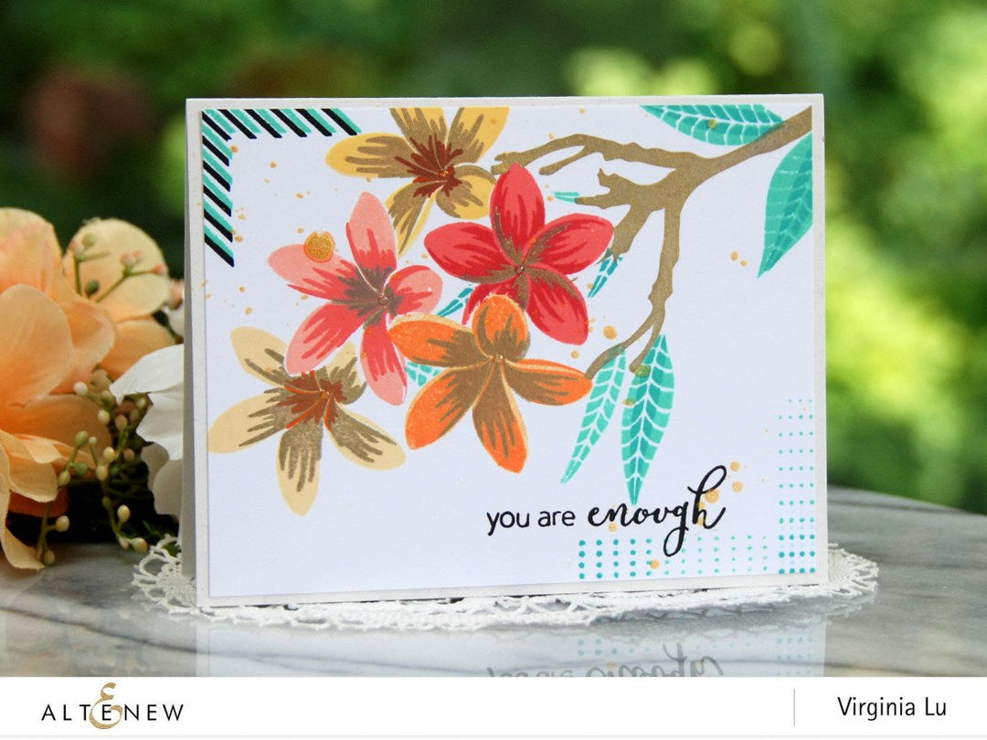 Stencil Playful Plumeria Mask Stencil
