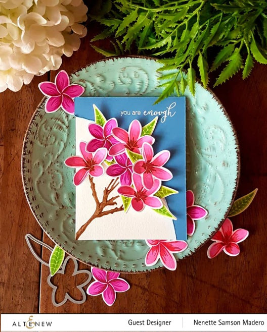 Stencil Playful Plumeria Mask Stencil