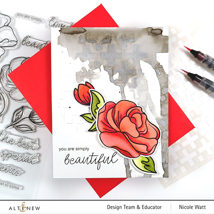 Stencil Simple Roses Mask Stencil
