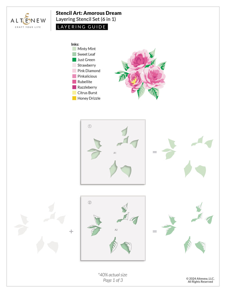 Stencil Stencil Art: Amorous Dream Layering Stencil Set (6 in 1)