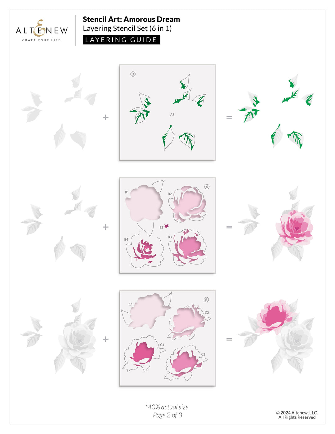 Stencil Stencil Art: Amorous Dream Layering Stencil Set (6 in 1)