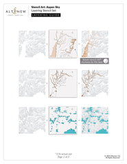 Stencil Stencil Art: Aspen Sky Layering Stencil Set (6 in 1)