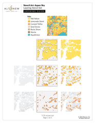 Stencil Stencil Art: Aspen Sky Layering Stencil Set (6 in 1)