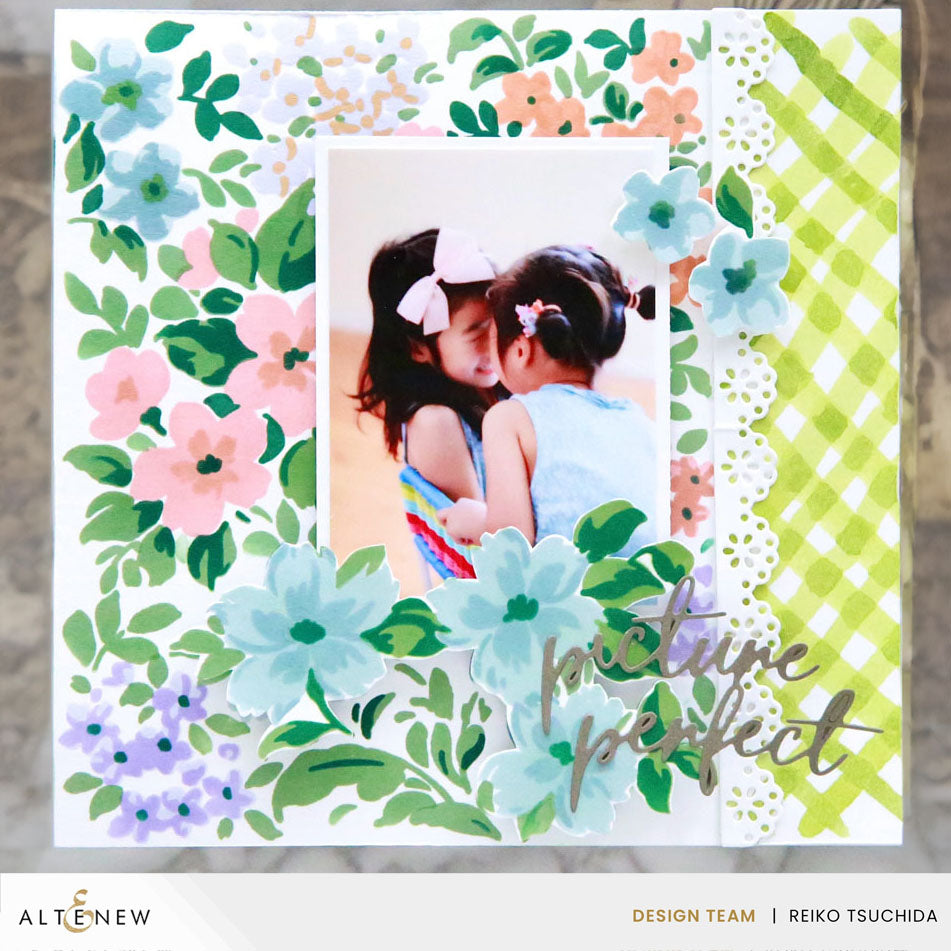 Stencil Stencil Art: Ditsy Flowers Wallpaper Layering Stencil Set (7 in 1)