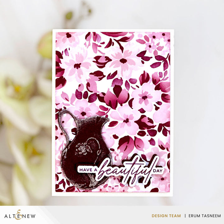Stencil Stencil Art: Ditsy Flowers Wallpaper Layering Stencil Set (7 in 1)