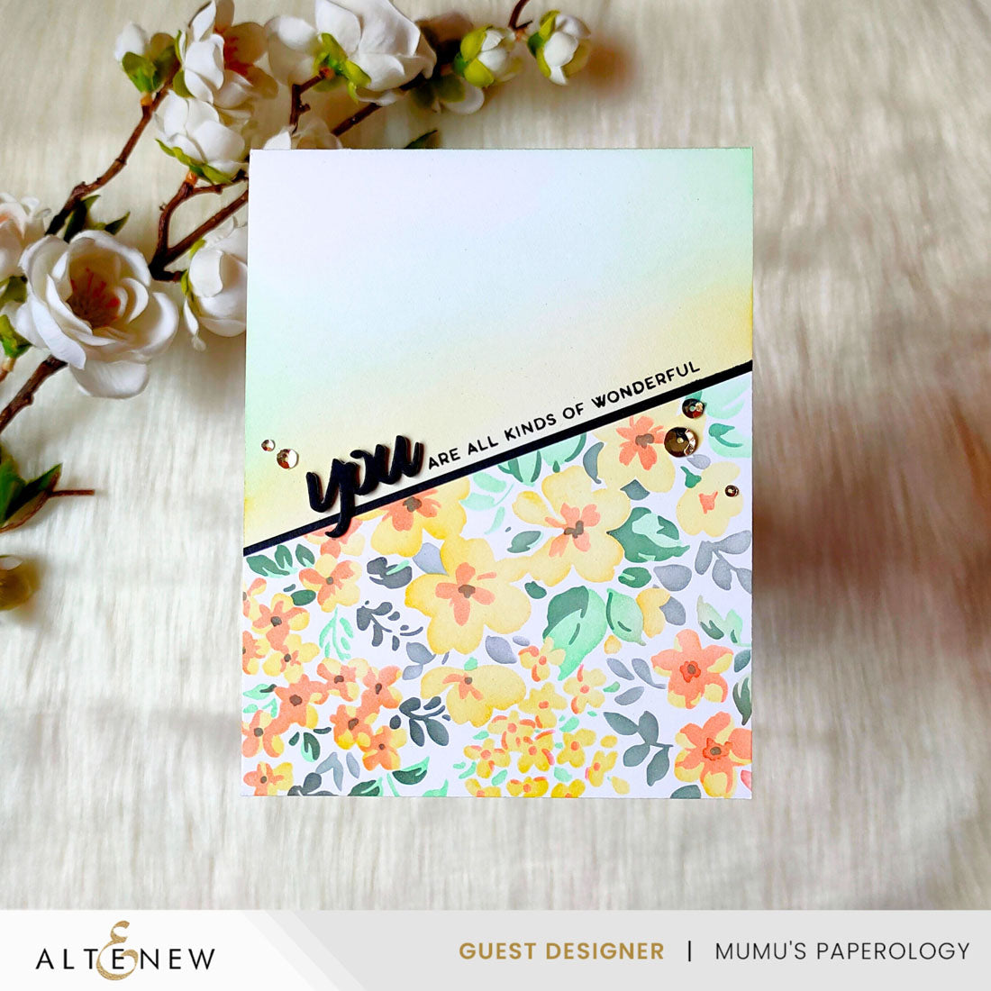 Stencil Stencil Art: Ditsy Flowers Wallpaper Layering Stencil Set (7 in 1)