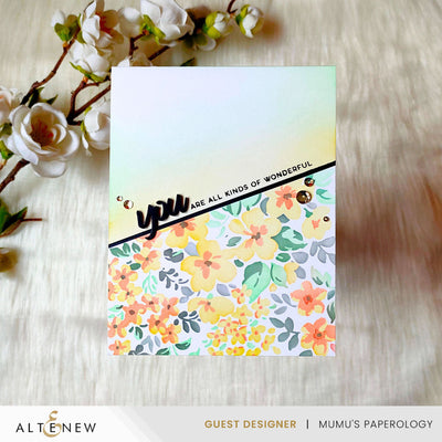 Stencil Stencil Art: Ditsy Flowers Wallpaper Layering Stencil Set (7 in 1)