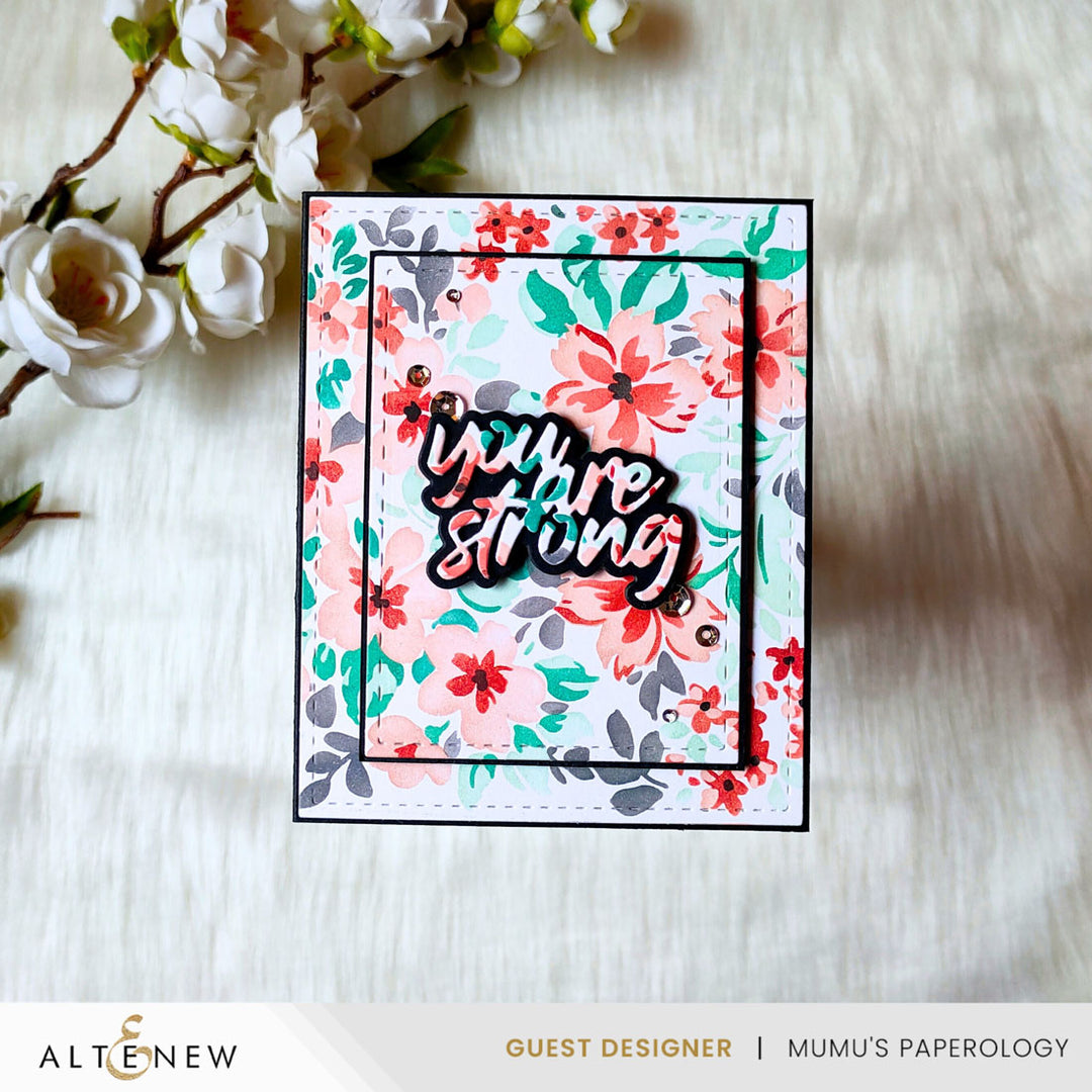 Stencil Stencil Art: Ditsy Flowers Wallpaper Layering Stencil Set (7 in 1)