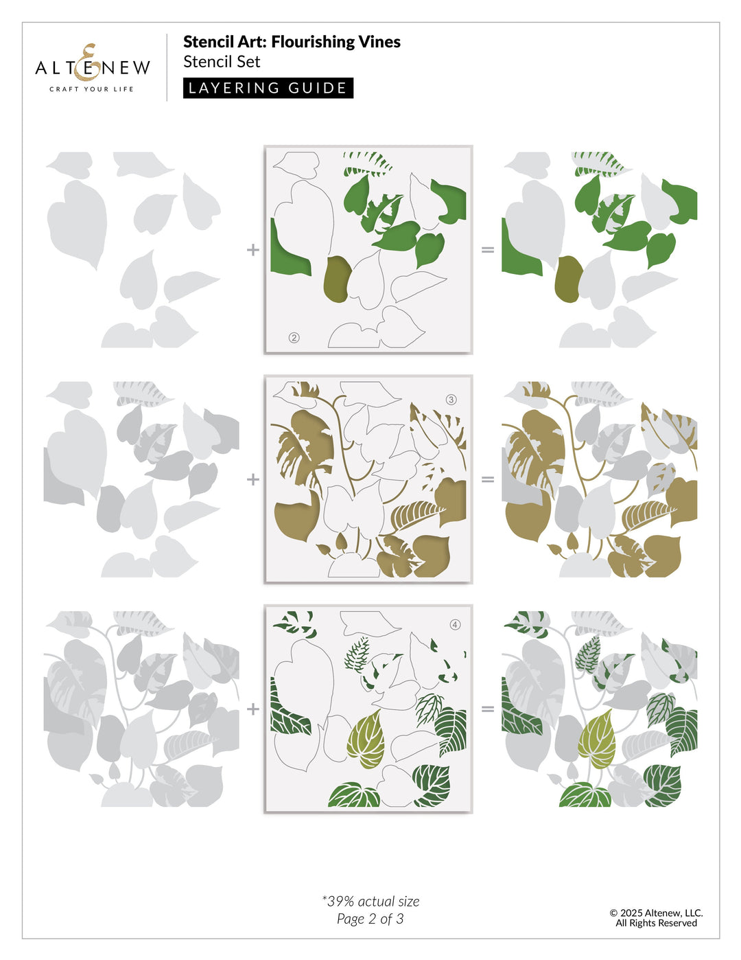Stencil Stencil Art: Flourishing Vines Layering Stencil Set (6 in 1)