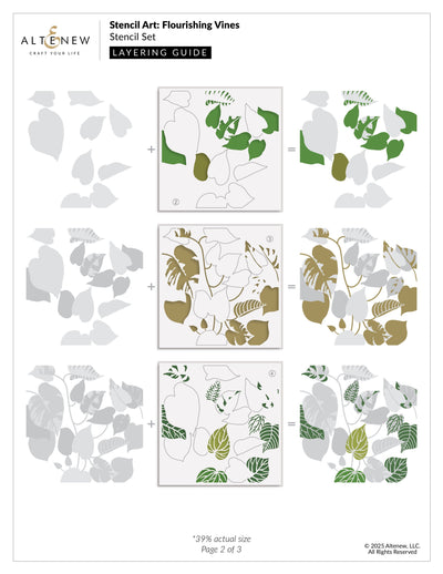 Stencil Stencil Art: Flourishing Vines Layering Stencil Set (6 in 1)