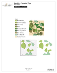 Stencil Stencil Art: Flourishing Vines Layering Stencil Set (6 in 1)