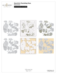 Stencil Stencil Art: Flourishing Vines Layering Stencil Set (6 in 1)
