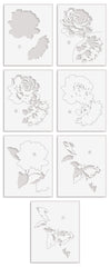 Stencil Stencil Art: Majestic Roses Layering Stencil Set (7 in 1)