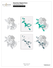 Stencil Stencil Art: Majestic Roses Layering Stencil Set (7 in 1)