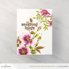 Stencil Stencil Art: Playful Watercolor Flowers Layering Stencil Set (6 in 1)