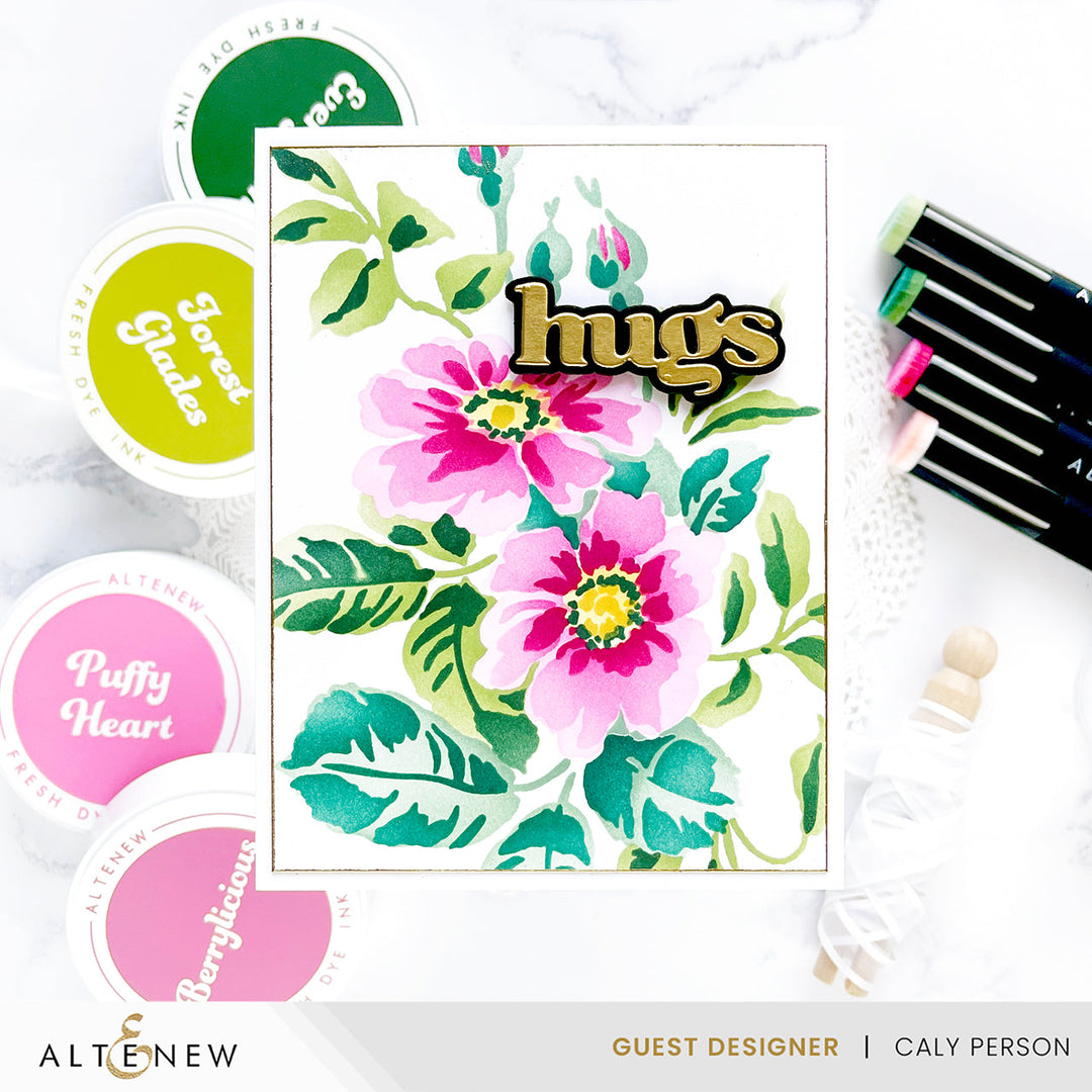 Stencil Stencil Art: Playful Watercolor Flowers Layering Stencil Set (6 in 1)
