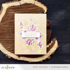 Stencil Stencil Art: Playful Watercolor Flowers Layering Stencil Set (6 in 1)