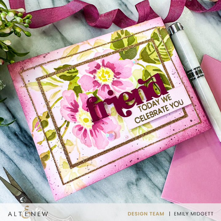 Stencil Stencil Art: Playful Watercolor Flowers Layering Stencil Set (6 in 1)