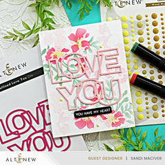 Stencil Stencil Art: Playful Watercolor Flowers Layering Stencil Set (6 in 1)