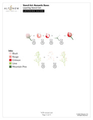 Stencil Stencil Art: Romantic Roses Layering Stencil Set (6 in 1)