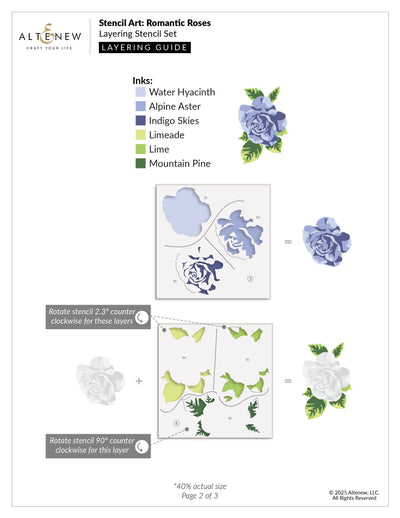 Stencil Stencil Art: Romantic Roses Layering Stencil Set (6 in 1)