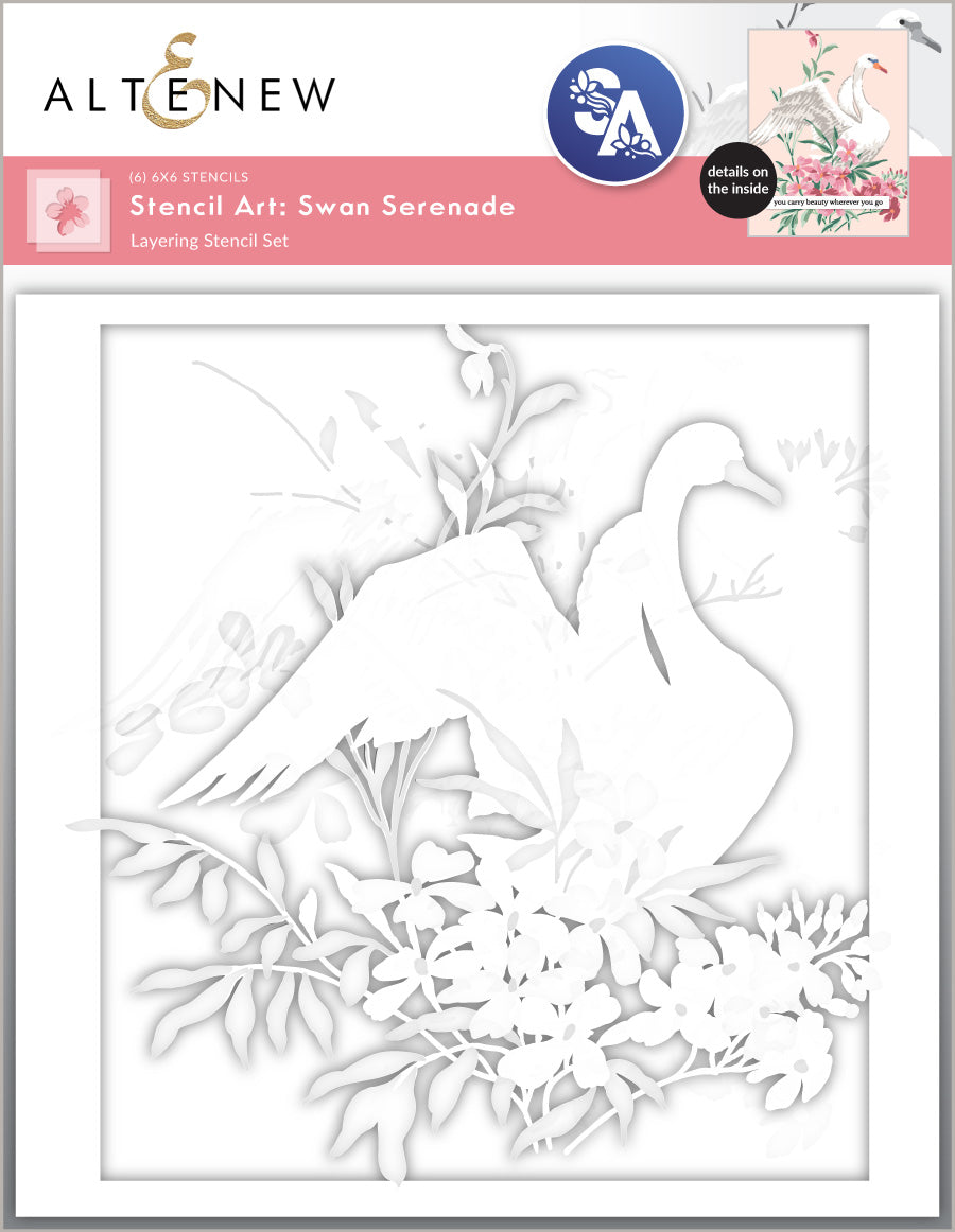 Stencil Stencil Art: Swan Serenade Layering Stencil Set (6 in 1)
