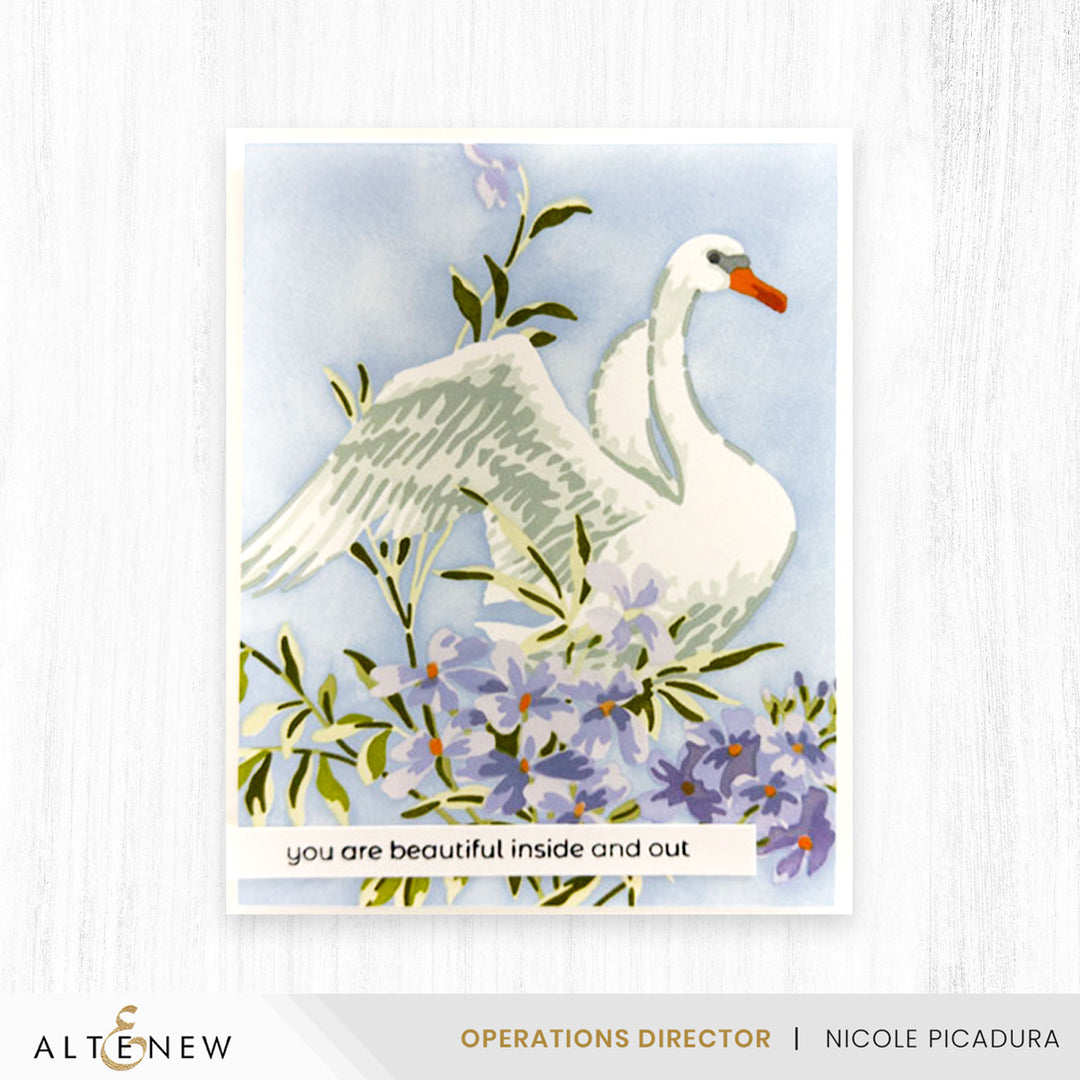 Stencil Stencil Art: Swan Serenade Layering Stencil Set (6 in 1)