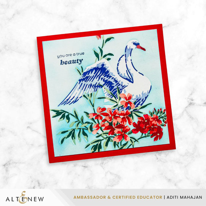 Stencil Stencil Art: Swan Serenade Layering Stencil Set (6 in 1)
