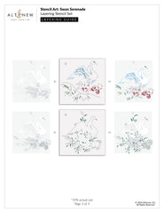 Stencil Stencil Art: Swan Serenade Layering Stencil Set (6 in 1)