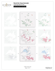 Stencil Stencil Art: Swan Serenade Layering Stencil Set (6 in 1)