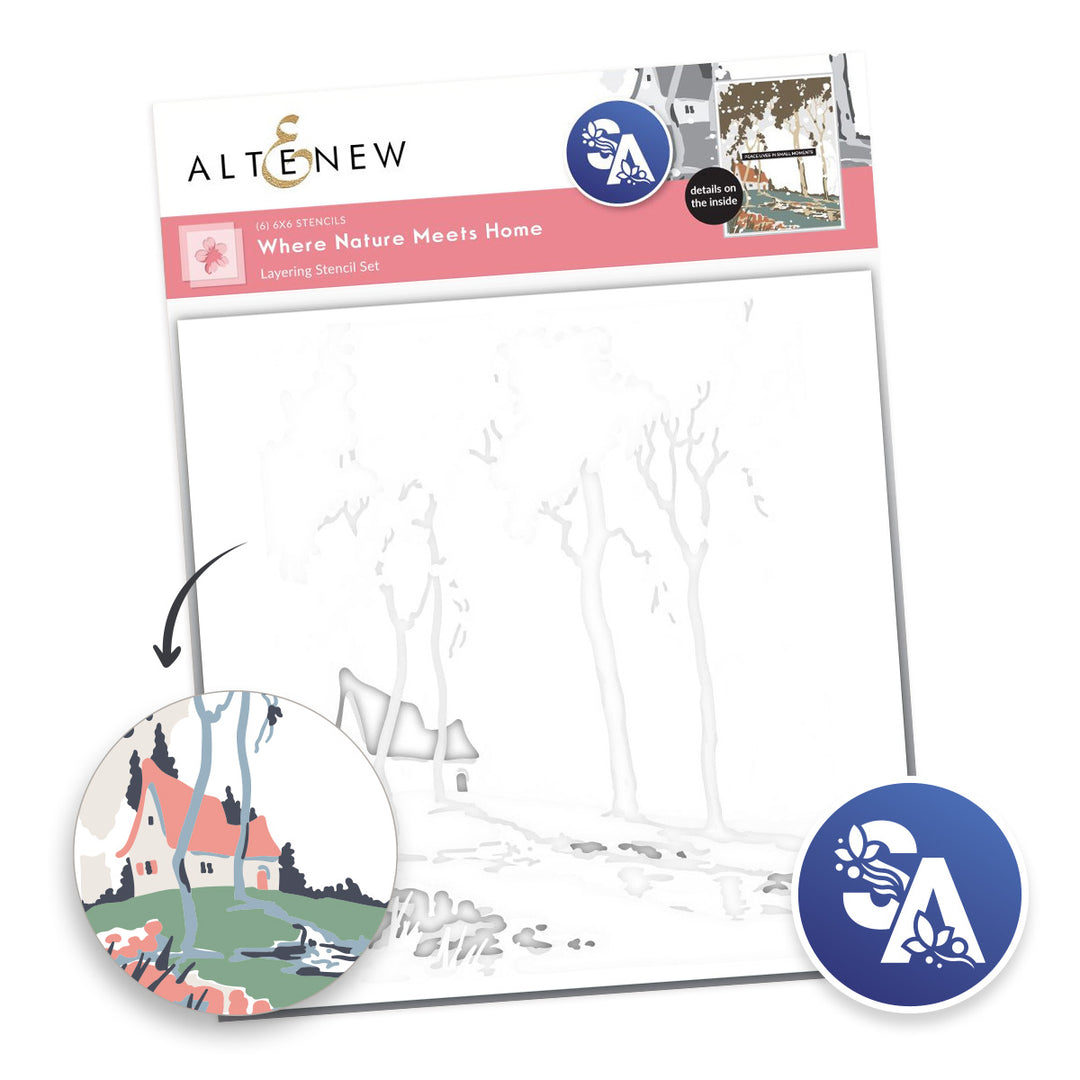 Stencil Stencil Art: Where Nature Meets Home Layering Stencil Set (6 in 1)