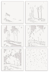 Stencil Stencil Art: Where Nature Meets Home Layering Stencil Set (6 in 1)