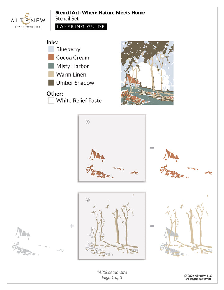 Stencil Stencil Art: Where Nature Meets Home Layering Stencil Set (6 in 1)