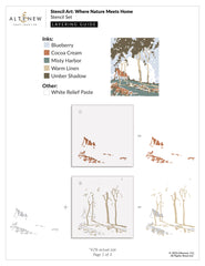Stencil Stencil Art: Where Nature Meets Home Layering Stencil Set (6 in 1)