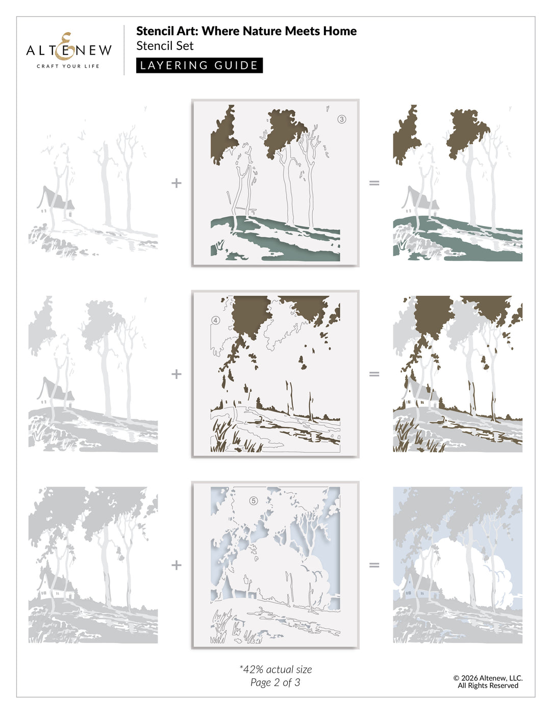 Stencil Stencil Art: Where Nature Meets Home Layering Stencil Set (6 in 1)