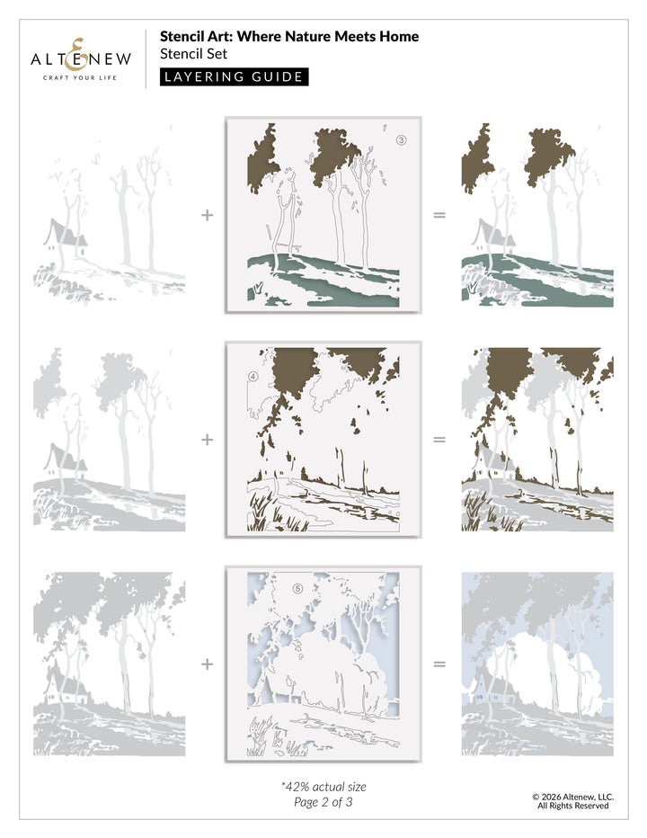 Stencil Stencil Art: Where Nature Meets Home Layering Stencil Set (6 in 1)
