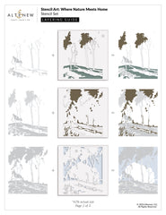 Stencil Stencil Art: Where Nature Meets Home Layering Stencil Set (6 in 1)