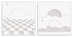 Stencil Sunset Horizon Stencil Set (2 in 1)