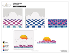 Stencil Sunset Horizon Stencil Set (2 in 1)