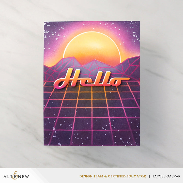 Stencil Sunset Horizon Stencil Set (2 in 1)