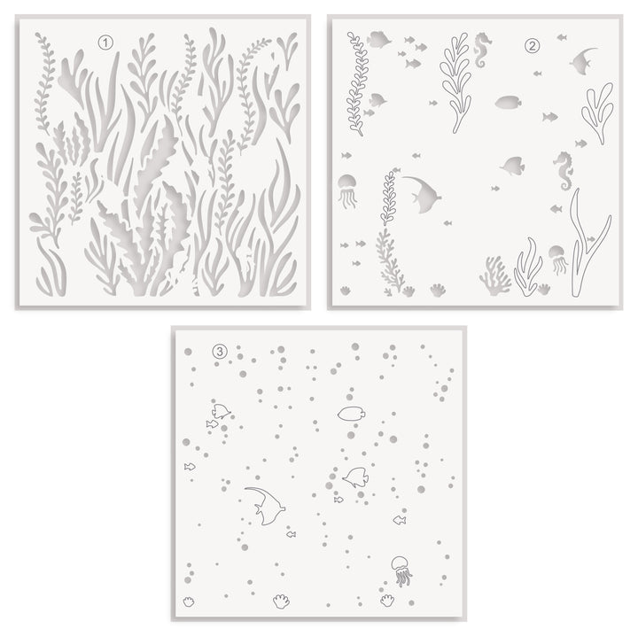 Stencil Undersea Jamboree Stencil Set (3 in 1)
