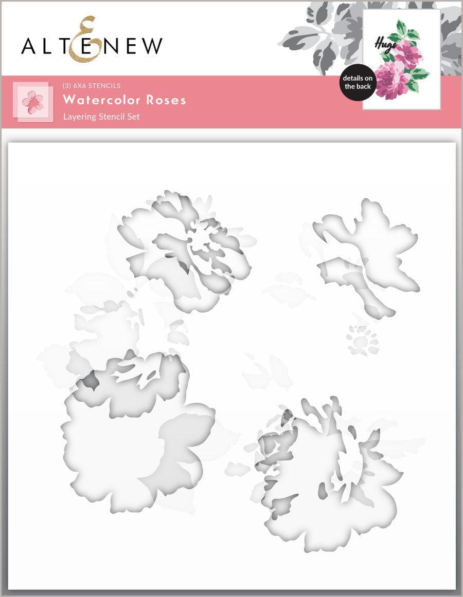 Stencil Watercolor Roses Layering Stencil Set (3 in 1)