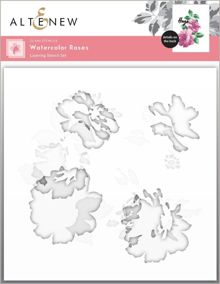 Stencil Watercolor Roses Layering Stencil Set (3 in 1)